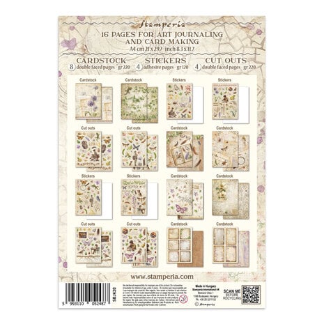 Stamperia All Around Junk Journal Stickers, Backgrounds, Cut-Outs (SBJK20) Stamperia All Around Junk Journal Stickers, Backgrounds, Cut-Outs (SBJK20)