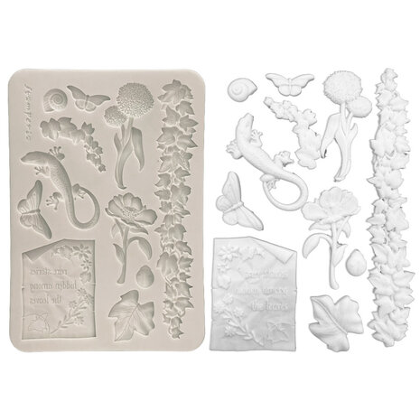 Stamperia All Around A5 Silicon Mould Flowers and Leaves (KACMA611)