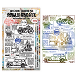 Aall and Create Geometric Gazette A6 Stamp Sets Global Gazette by Autour De Mwa & Co (AALL-TP-1343)