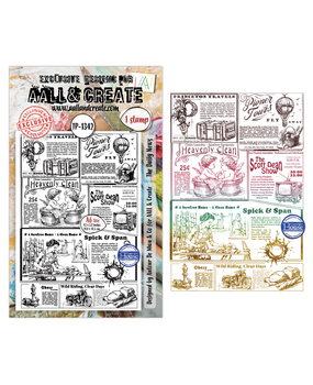 Aall and Create Geometric Gazette A6 Stamp Sets The Daily News by Autour De Mwa & Co (AALL-TP-1342)
