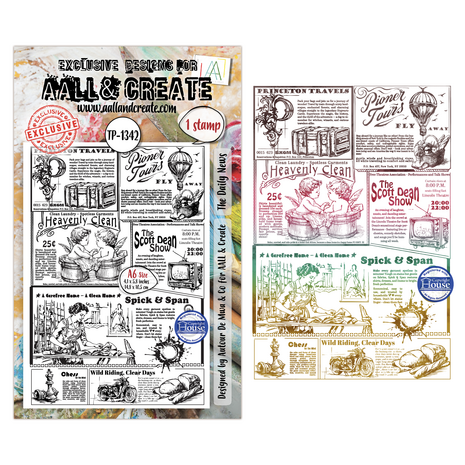 Aall and Create Geometric Gazette A6 Stamp Sets The Daily News by Autour De Mwa & Co (AALL-TP-1342) Aall and Create Geometric Gazette A6 Stamp Sets The Daily News by Autour De Mwa & Co (AALL-TP-1342)