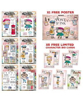 Aall and Create Post & Ink A5 Stamp Bundle by Janet Klein (AALL-PCK-JK002)