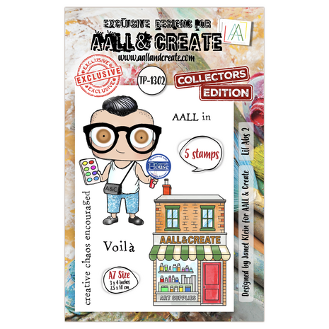 Aall and Create Post & Ink A7 Stamp Sets Lil Abs 2 by Janet Klein (AALL-TP-1302)