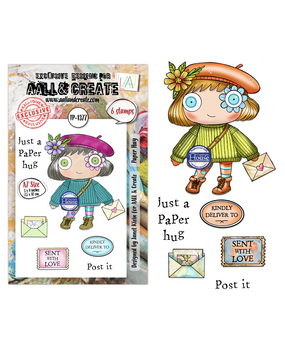 Aall and Create Post & Ink A7 Stamp Sets Paper Hug by Janet Klein (AALL-TP-1377)