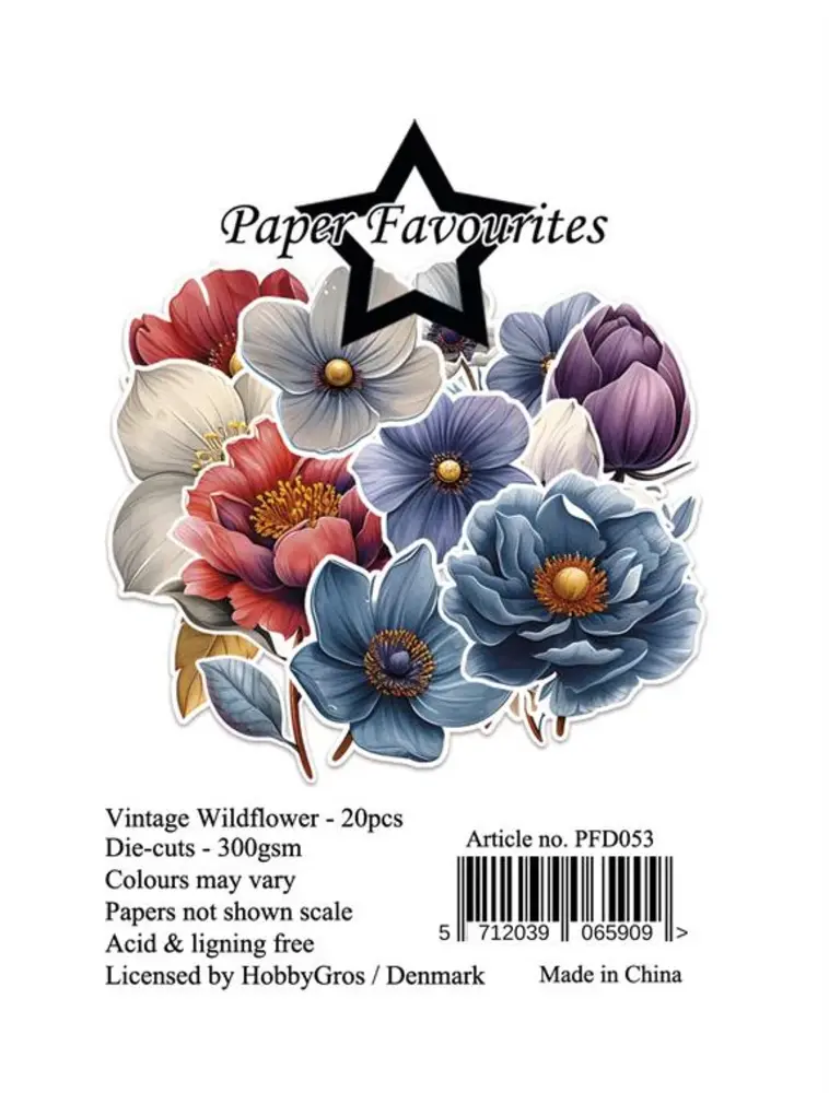 Paper Favourites Die-Cuts A7 Vintage Wildflower (20pcs) (PFD053)