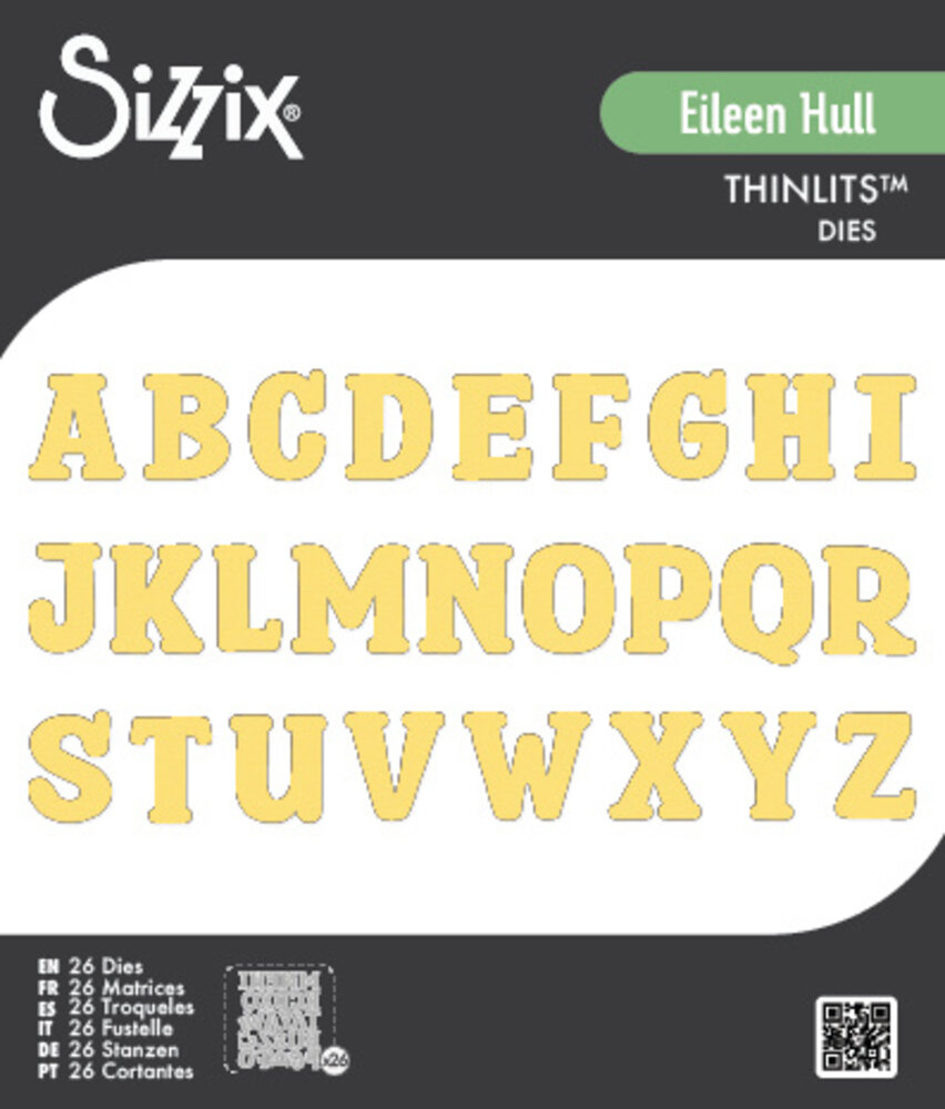 Sizzix Thinlits Die Set Nora Alphabet (26pcs) by Eileen Hull (667065) Sizzix Thinlits Die Set Nora Alphabet (26pcs) by Eileen Hull (667065)