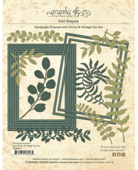 Graphic 45 Rectangle Frames with Ferns & Foliage Die Set (4503257) Graphic 45 Rectangle Frames with Ferns & Foliage Die Set (4503257)