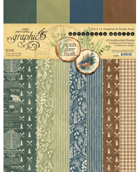 Graphic 45 Adventure Awaits 8,5x11 Inch Patterns & Solids Pack (4503250)