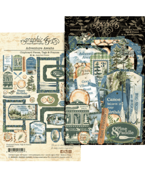 Graphic 45 Adventure Awaits Chipboard Pieces, Tags & Frames (4503253) Graphic 45 Adventure Awaits Chipboard Pieces, Tags & Frames (4503253)