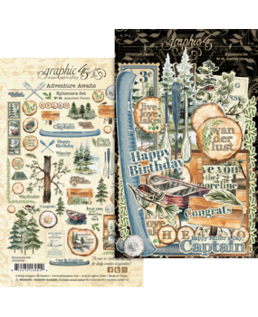 Graphic 45 Adventure Awaits Ephemera Set (4503252) Graphic 45 Adventure Awaits Ephemera Set (4503252)
