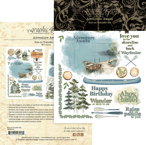 Graphic 45 Adventure Awaits Rub-on Transfers (4503254)