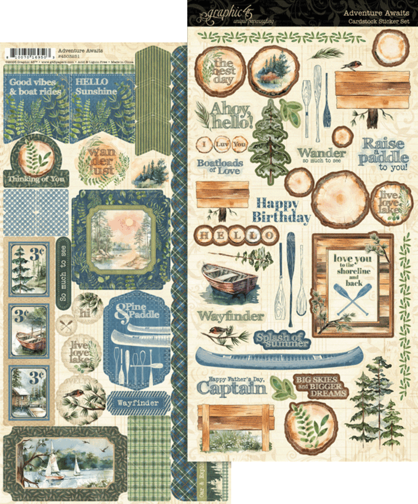 Graphic 45 Adventure Awaits Sticker Set (4503251) Graphic 45 Adventure Awaits Sticker Set (4503251)