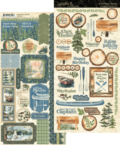Graphic 45 Adventure Awaits Sticker Set (4503251) Graphic 45 Adventure Awaits Sticker Set (4503251)