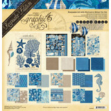Graphic 45 Ocean Blue Keepsake Kit with Exclusive Metal Die-Set (4503256)