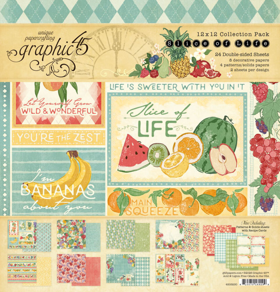 Graphic 45 Slice of Life 12x12 Inch Collection Pack (4503230) Graphic 45 Slice of Life 12x12 Inch Collection Pack (4503230)
