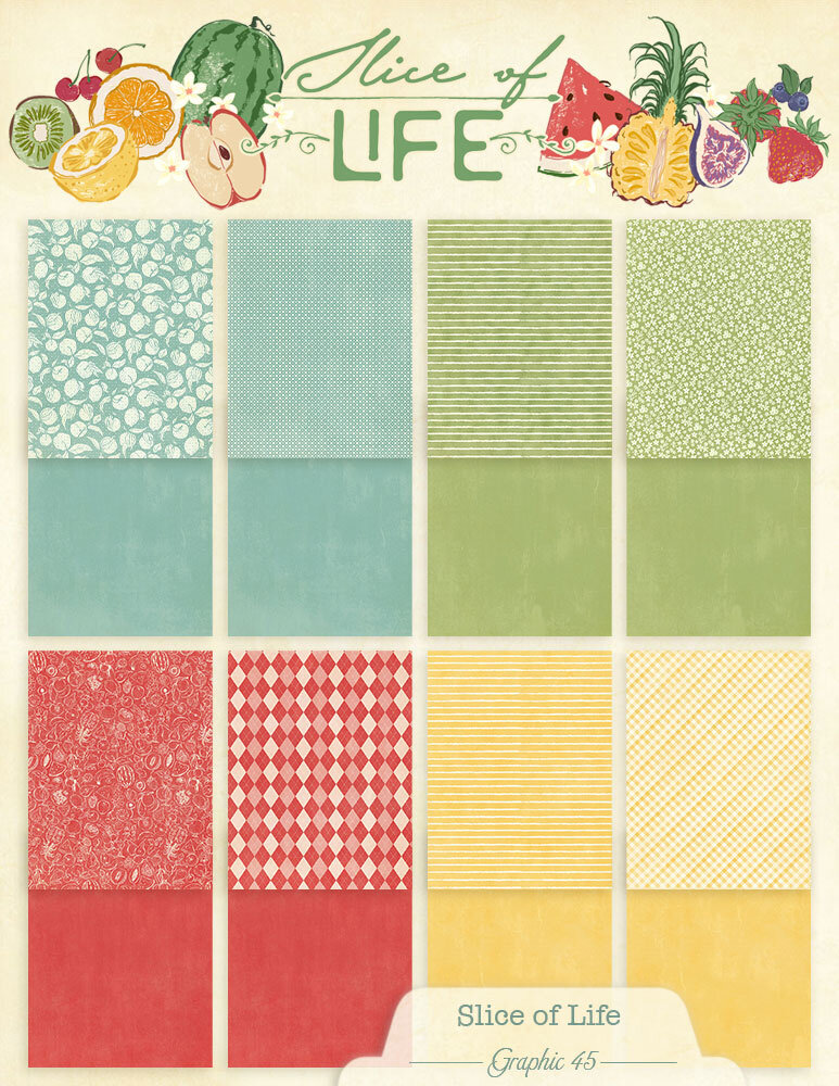Graphic 45 Slice of Life 8,5x11 Inch Patterns & Solids Pack (4503231) Graphic 45 Slice of Life 8,5x11 Inch Patterns & Solids Pack (4503231)