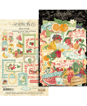 Graphic 45 Slice of Life Chipboard Pieces, Tags & Frames (4503234)