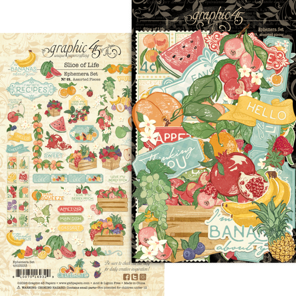 Graphic 45 Slice of Life Ephemera Set (4503233) Graphic 45 Slice of Life Ephemera Set (4503233)