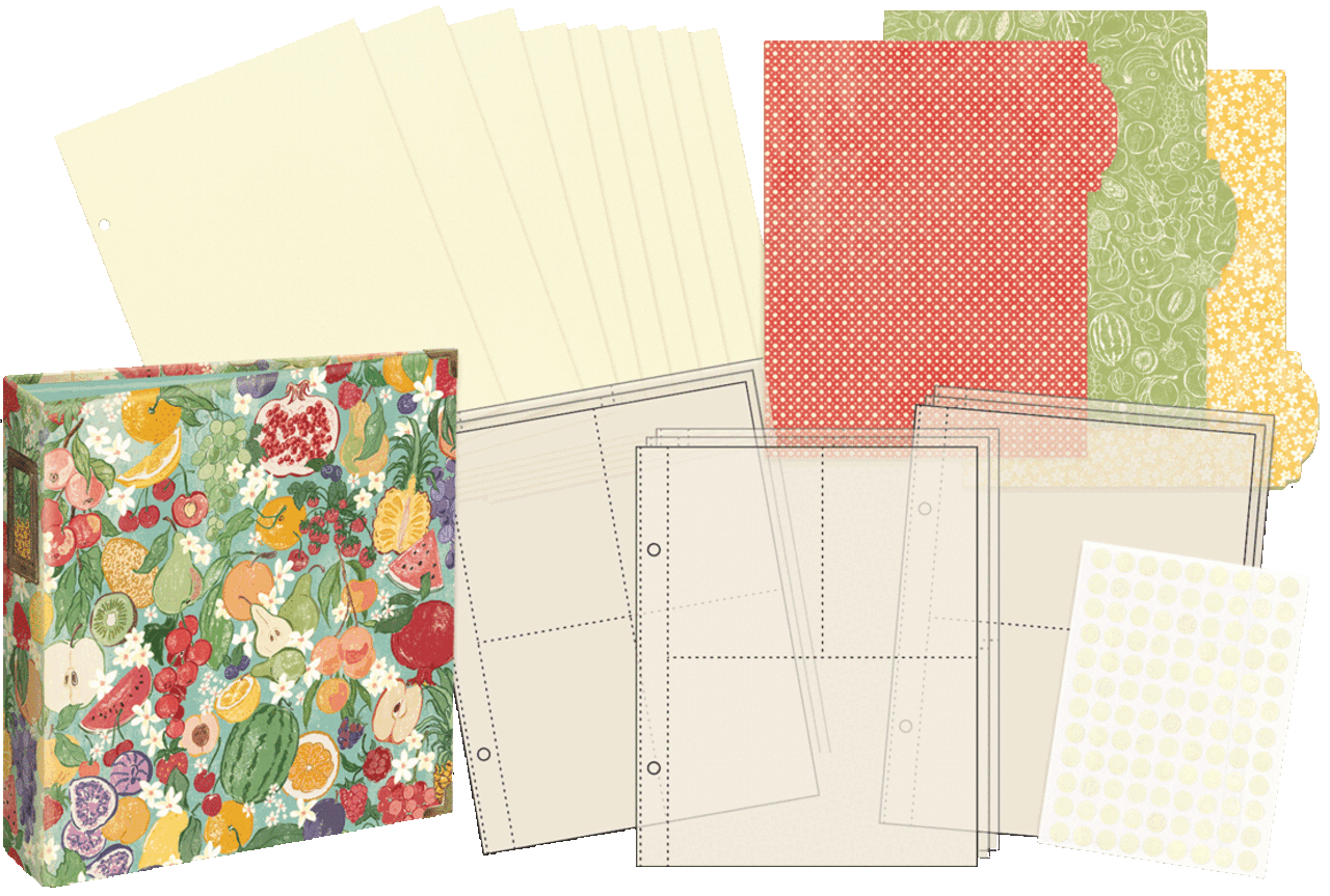 Graphic 45 Slice of Life Fruit & Floral Binder Album with Pocket Pages (4503215)