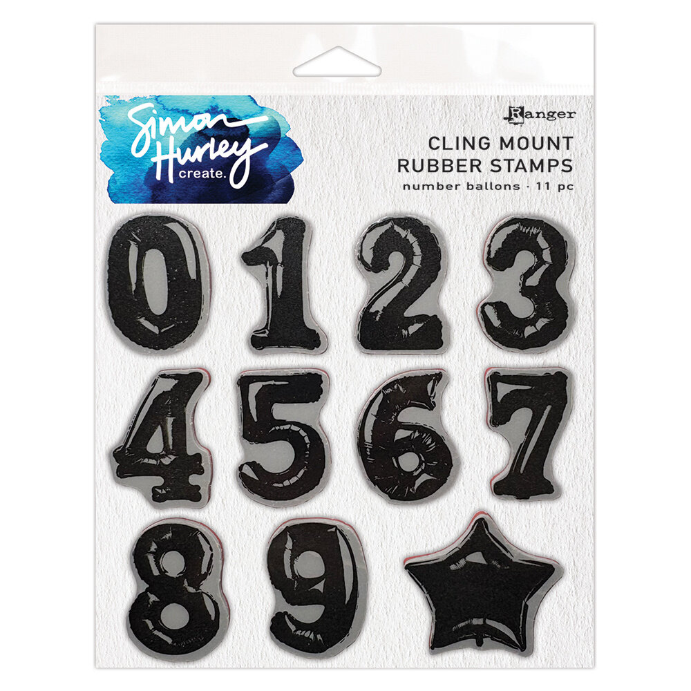 Ranger Simon Hurley create. Cling Mount Stamp Number Balloons (HUR93930) Ranger Simon Hurley create. Cling Mount Stamp Number Balloons (HUR93930)