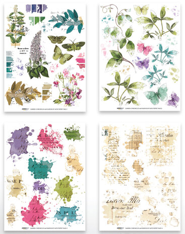 Arden Creative Studio Garden Chronicles 6x8 Inch Rub-On Transfer Set by Katie Pertiet (ACSRO0009)