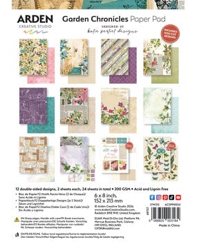 Arden Creative Studio Garden Chronicles 6x8 Inch Paper Pad by Katie Pertiet (ACSPP0024)