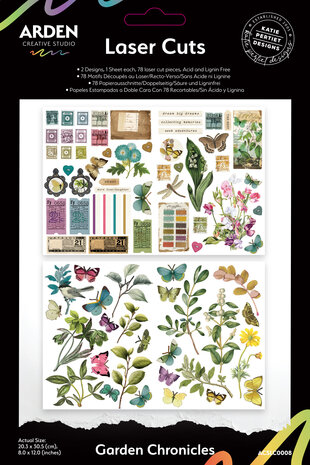Arden Creative Studio Garden Chronicles Laser Cuts (78pcs) by Katie Pertiet (ACSLC0008) Arden Creative Studio Garden Chronicles Laser Cuts (78pcs) by Katie Pertiet (ACSLC0008)