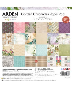 Arden Creative Studio Garden Chronicles 12x12 Inch Paper Pad by Katie Pertiet (ACSPP0023)