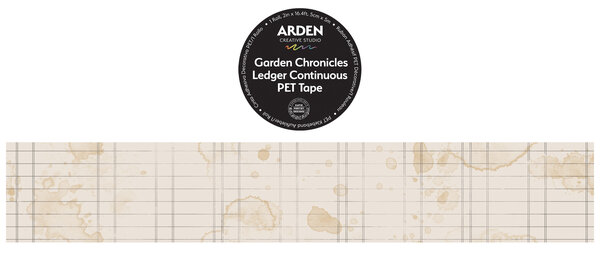Arden Creative Studio Garden Chronicles PET Tape Ledger Continuous (5cmx5m) by Katie Pertiet (ACSCT0007)