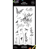 Arden Creative Studio Maker Series 4x8 Inch Clear Stamp Set Fine Ferns by Katie Pertiet (ACSCS0030)
