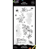 Arden Creative Studio Maker Series 4x8 Inch Clear Stamp Set My Flowers by Katie Pertiet (ACSCS0029)
