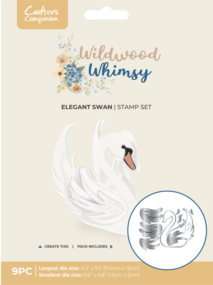 Crafter's Companion Wildwood Whismy Metal Die Set Elegant Swan (CC-WW-MD-ELSW)