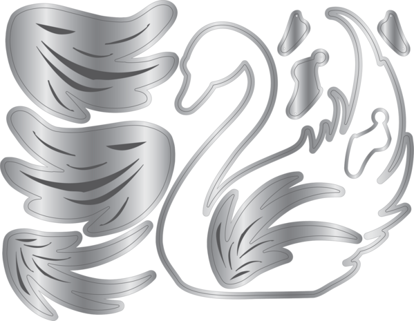 Crafter's Companion Wildwood Whismy Metal Die Set Elegant Swan (CC-WW-MD-ELSW)