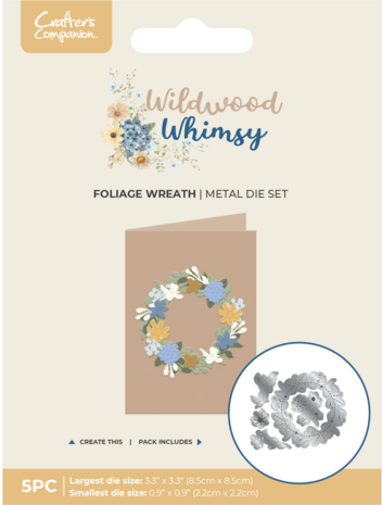 Crafter's Companion Wildwood Whismy Metal Die Set Foliage Wreath (CC-WW-MD-FOWR)