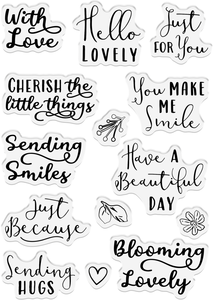 Crafter's Companion Wildwood Whismy Stamp Set Whimsical Sentiments (CC-WW-STP-WWHS)