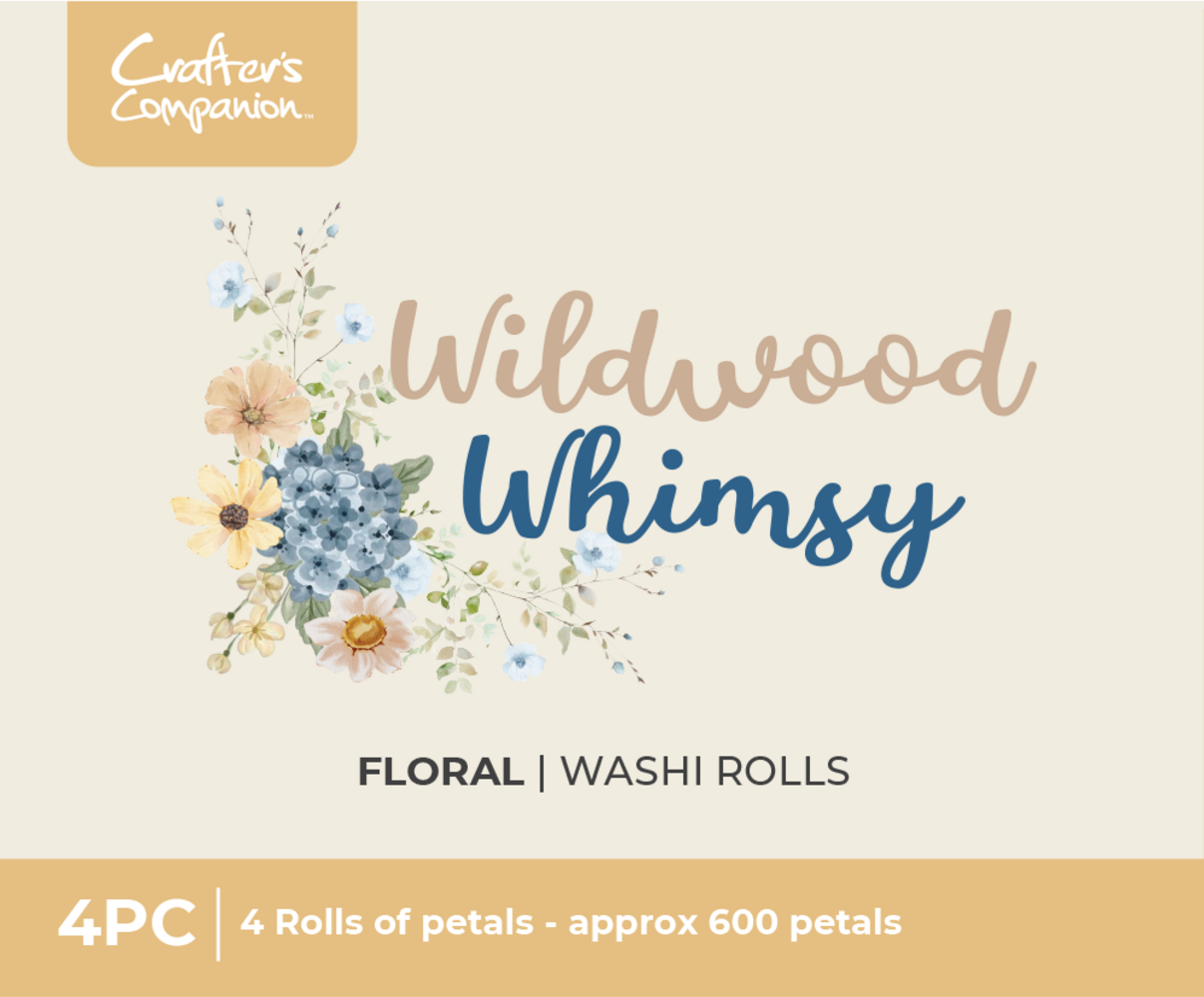 Crafter's Companion Wildwood Whismy Washi Rolls Floral (CC-WW-WASH-FLOR)