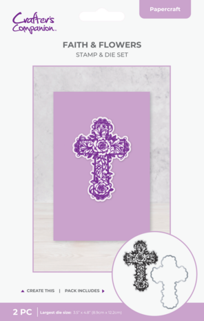Crafter's Companion Faithful Celebrations Stamp & Metal Die Set Floral Cross (CC-STD-FAFLOW) Crafter's Companion Faithful Celebrations Stamp & Metal Die Set Floral Cross (CC-STD-FAFLOW)