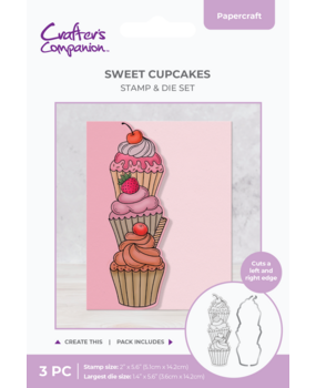 Crafter's Companion Vertical Edge Stamp & Metal Die Cupcake Stack (CC-STD-SWCU)
