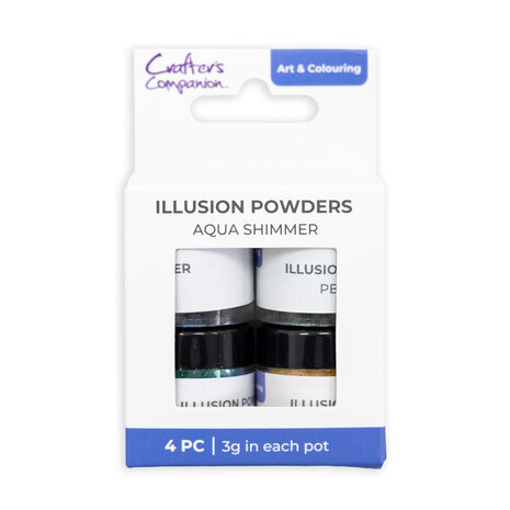 Crafter's Companion Aqua Shimmer Illusion Powders (4pcs) (CC-ILP-AQSH)