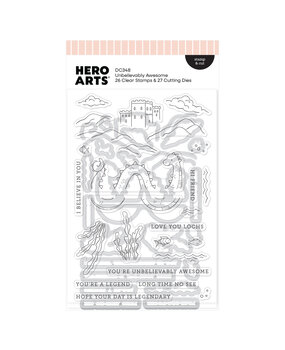 Hero Arts Don't Stop Believing Stamp & Cut Unbelievably Awesome (DC348)