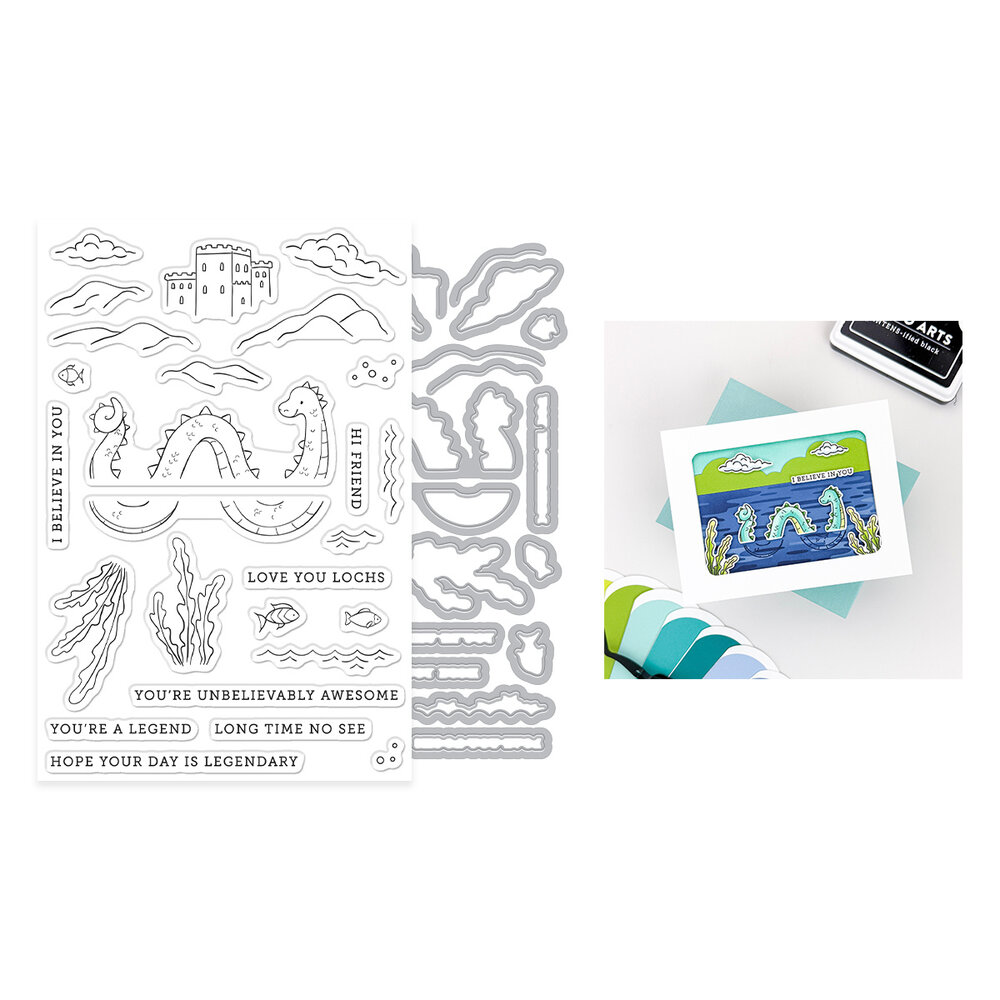 Hero Arts Don't Stop Believing Stamp & Cut Unbelievably Awesome (DC348)