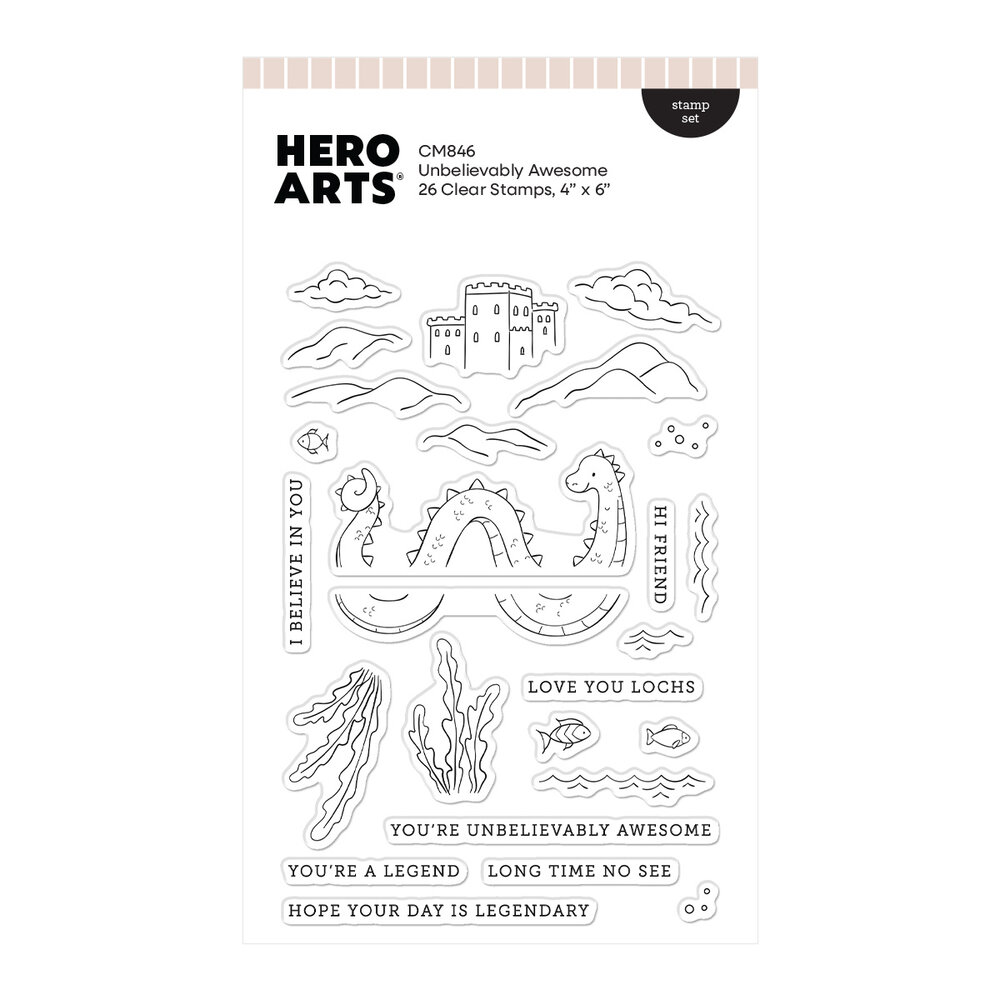 Hero Arts Don't Stop Believing Clear Stamp Set Unbelievably Awesome (CM846)