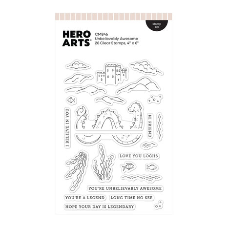 Hero Arts Don't Stop Believing Clear Stamp Set Unbelievably Awesome (CM846)