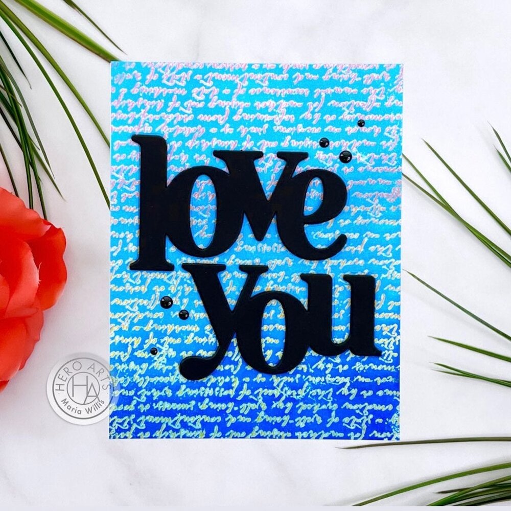 Hero Arts From The Vault Spring Cling Rubber Stamp Script Bold Prints (CG830) Hero Arts From The Vault Spring Cling Rubber Stamp Script Bold Prints (CG830)