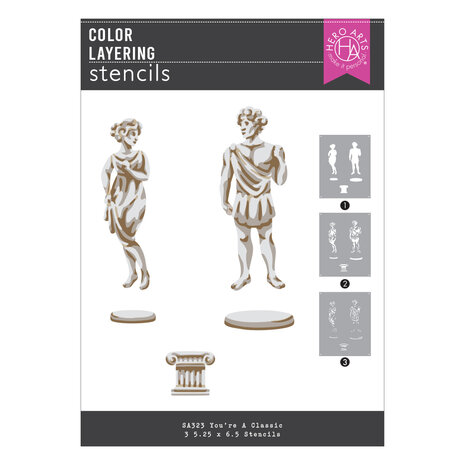 Hero Arts You're a Classic Layering Stencil Set (SA323)