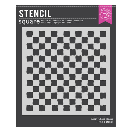 Hero Arts You've Got a Friend Stencil Check Please (SA321)