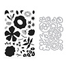Hero Arts You've Got a Friend Stamp & Cut Abstract Floral (DC343)