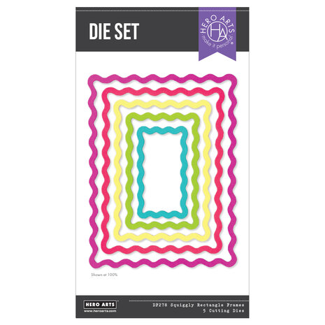 Hero Arts You've Got a Friend Die Set Squiggly Rectangle Frames (DF278)