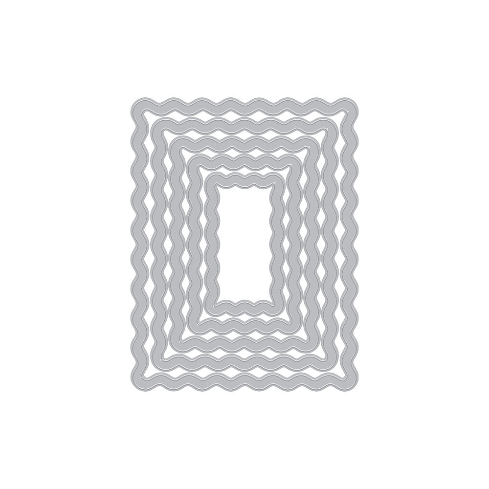 Hero Arts You've Got a Friend Die Set Squiggly Rectangle Frames (DF278)