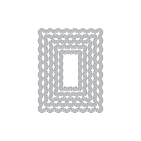 Hero Arts You've Got a Friend Die Set Squiggly Rectangle Frames (DF278)